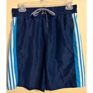 Mens navy blue adidas swim trunks size medium